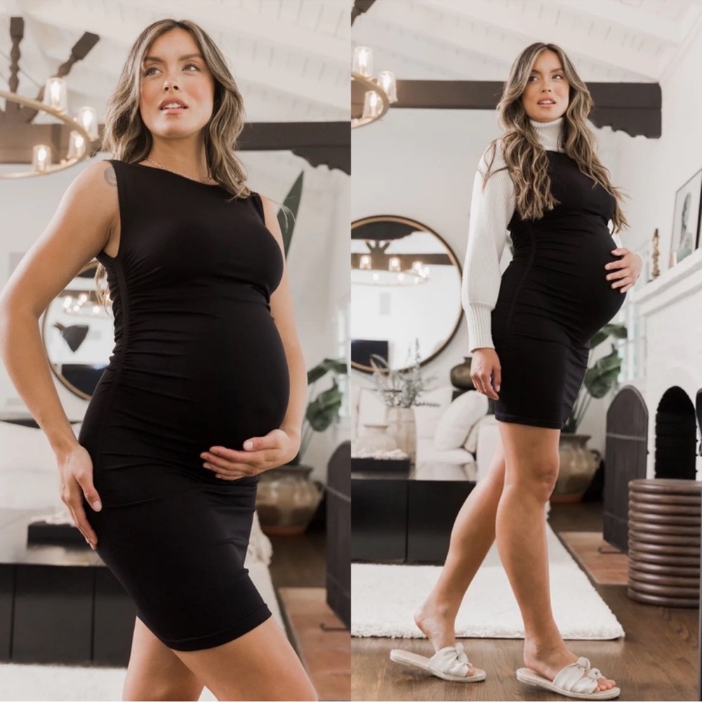 BLANQI EVERYDAY M/L Black Maternity Sleeveless Tank Dress